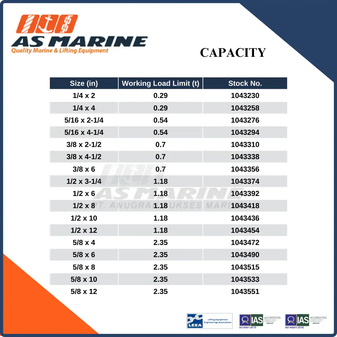 Capacity G291 Crosby USA